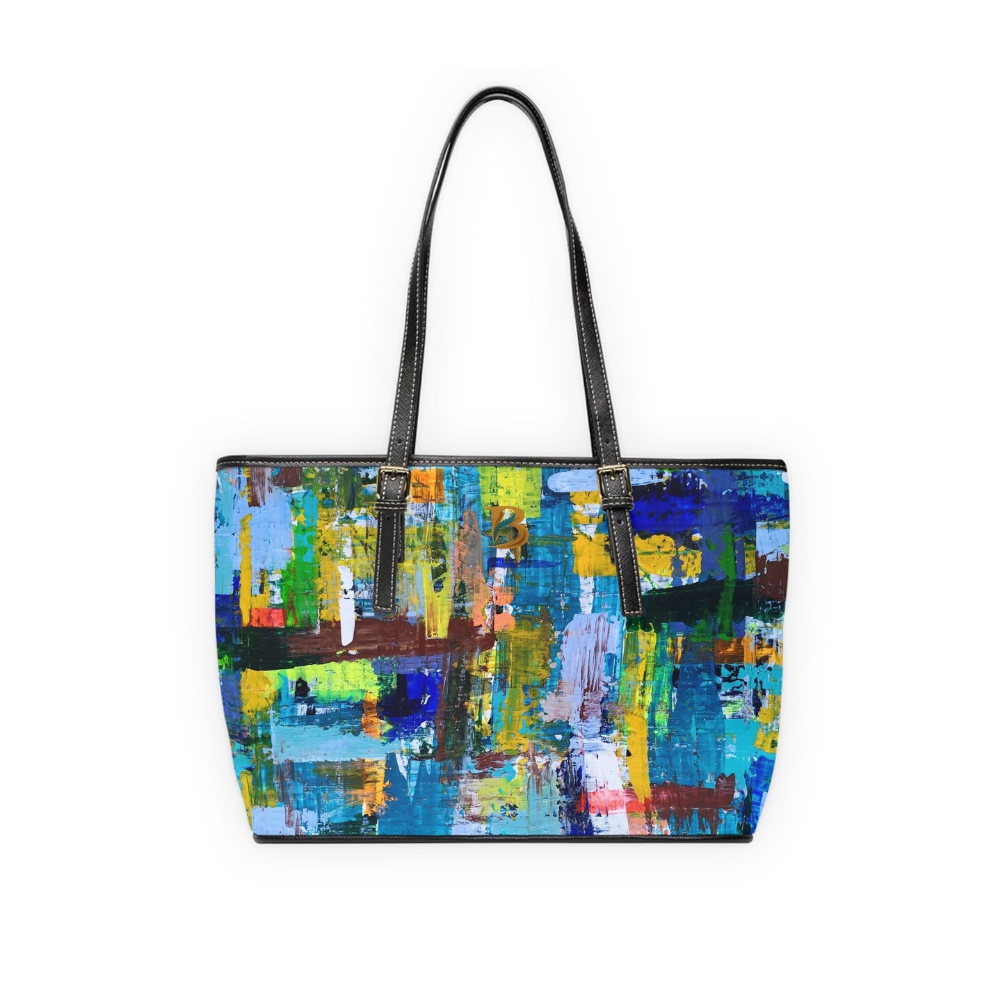 Turbulence Abstract Art PU Leather Shoulder Bag – Luxury Designer Handbag