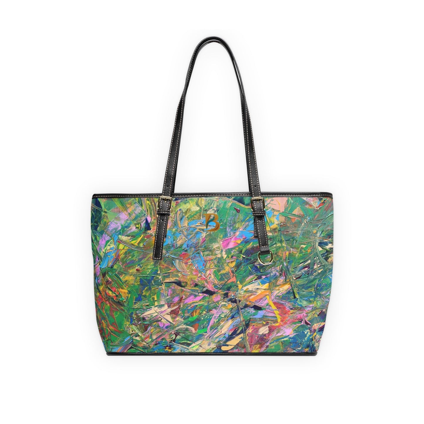 Rebirth Abstract Art PU Leather Shoulder Bag – Luxury Designer Handbag