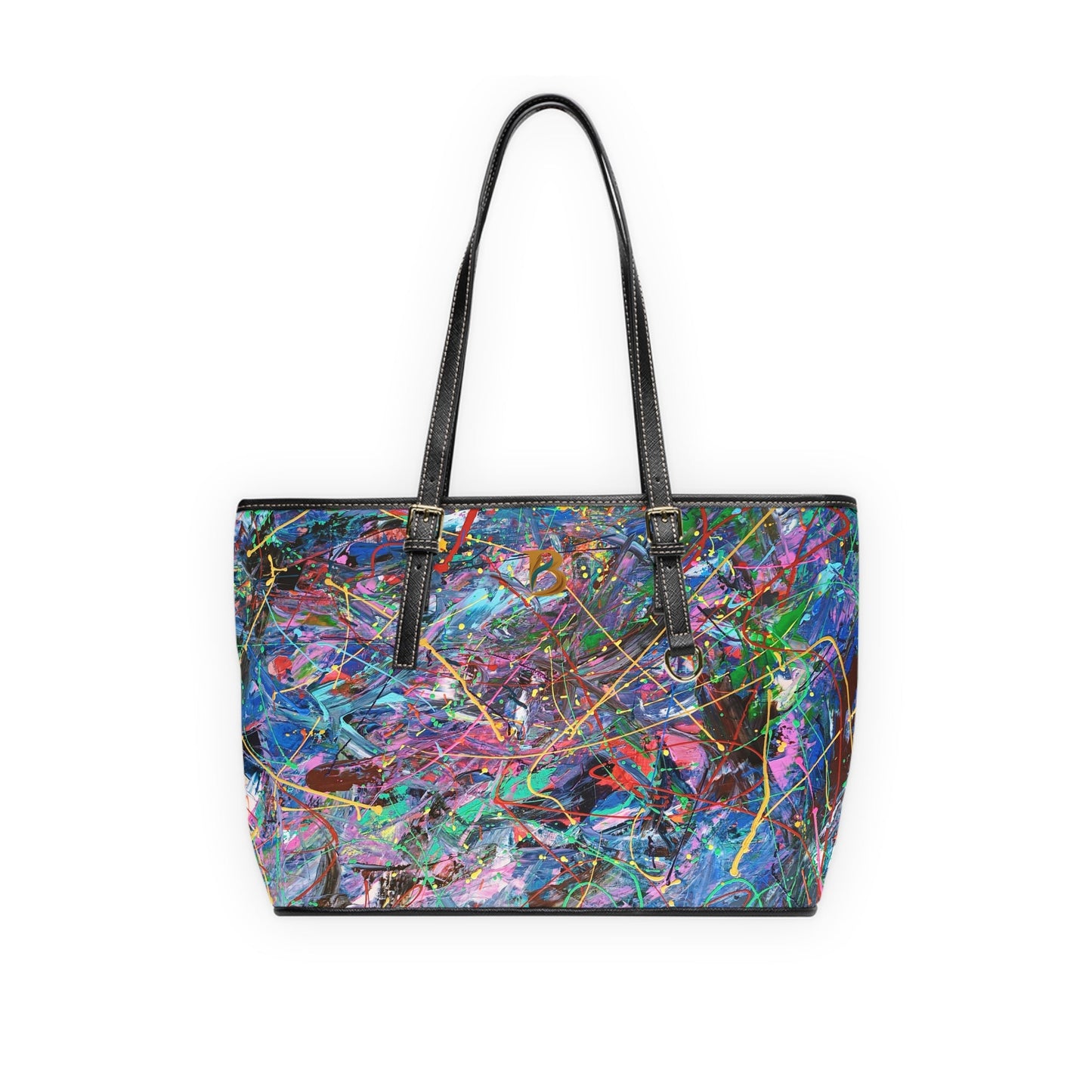 Unleased Abstract Art PU Leather Shoulder Bag – Luxury Designer Handbag