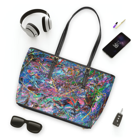 Unleased Abstract Art PU Leather Shoulder Bag – Luxury Designer Handbag