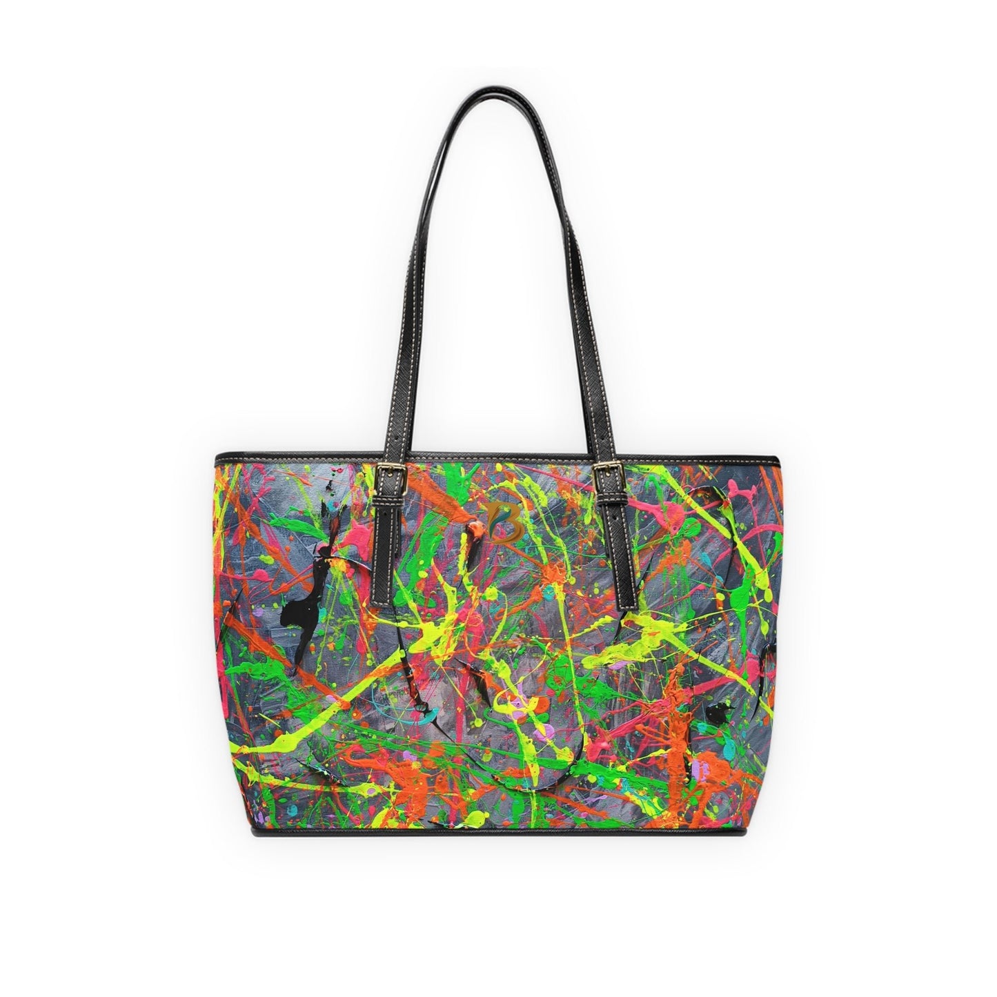 Riot Abstract Art PU Leather Shoulder Bag – Luxury Designer Handbag