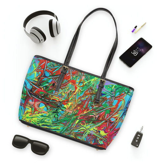 Celebration Abstract Art PU Leather Shoulder Bag – Luxury Designer Handbag