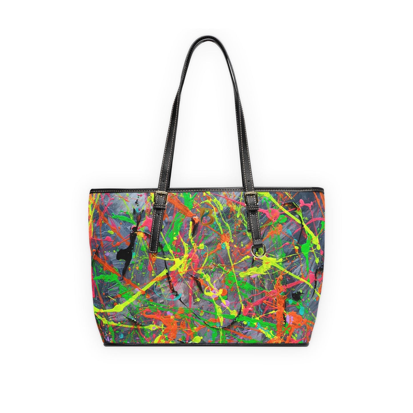 Riot Abstract Art PU Leather Shoulder Bag – Luxury Designer Handbag