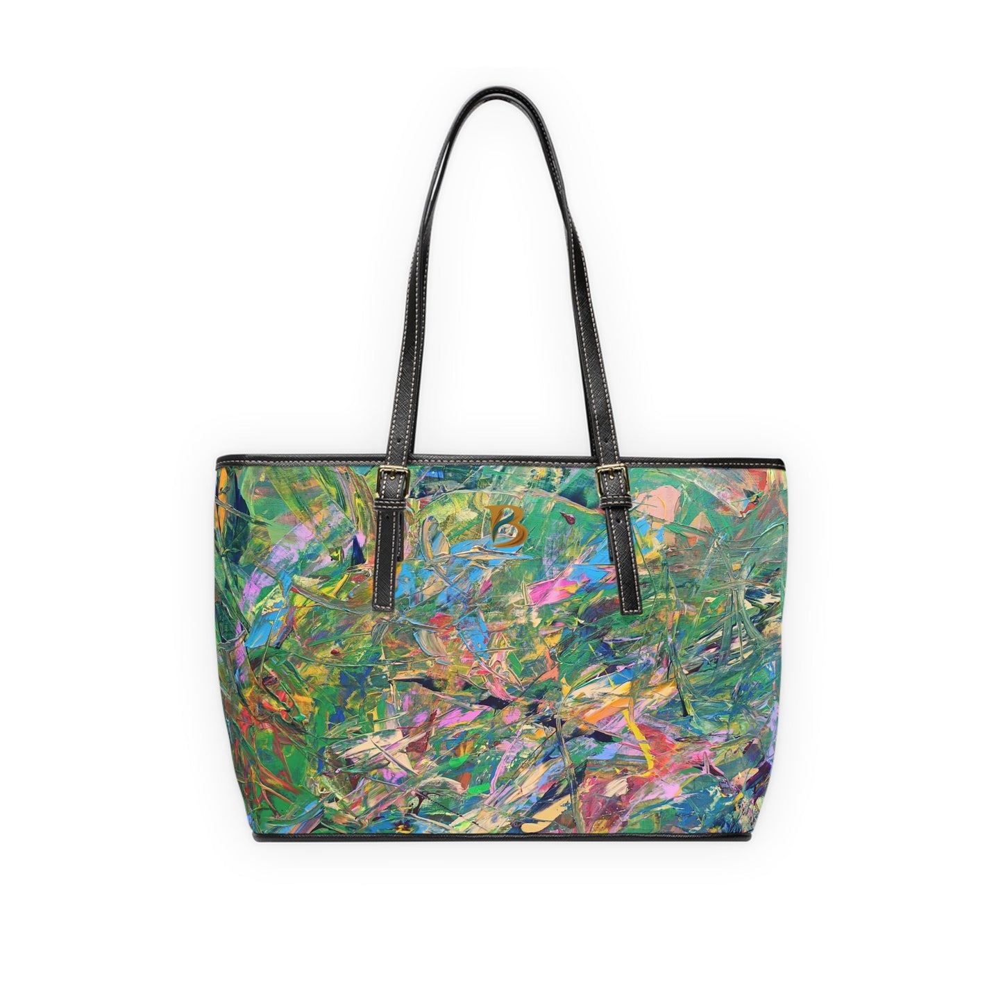 Rebirth Abstract Art PU Leather Shoulder Bag – Luxury Designer Handbag