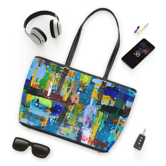 Turbulence Abstract Art PU Leather Shoulder Bag – Luxury Designer Handbag
